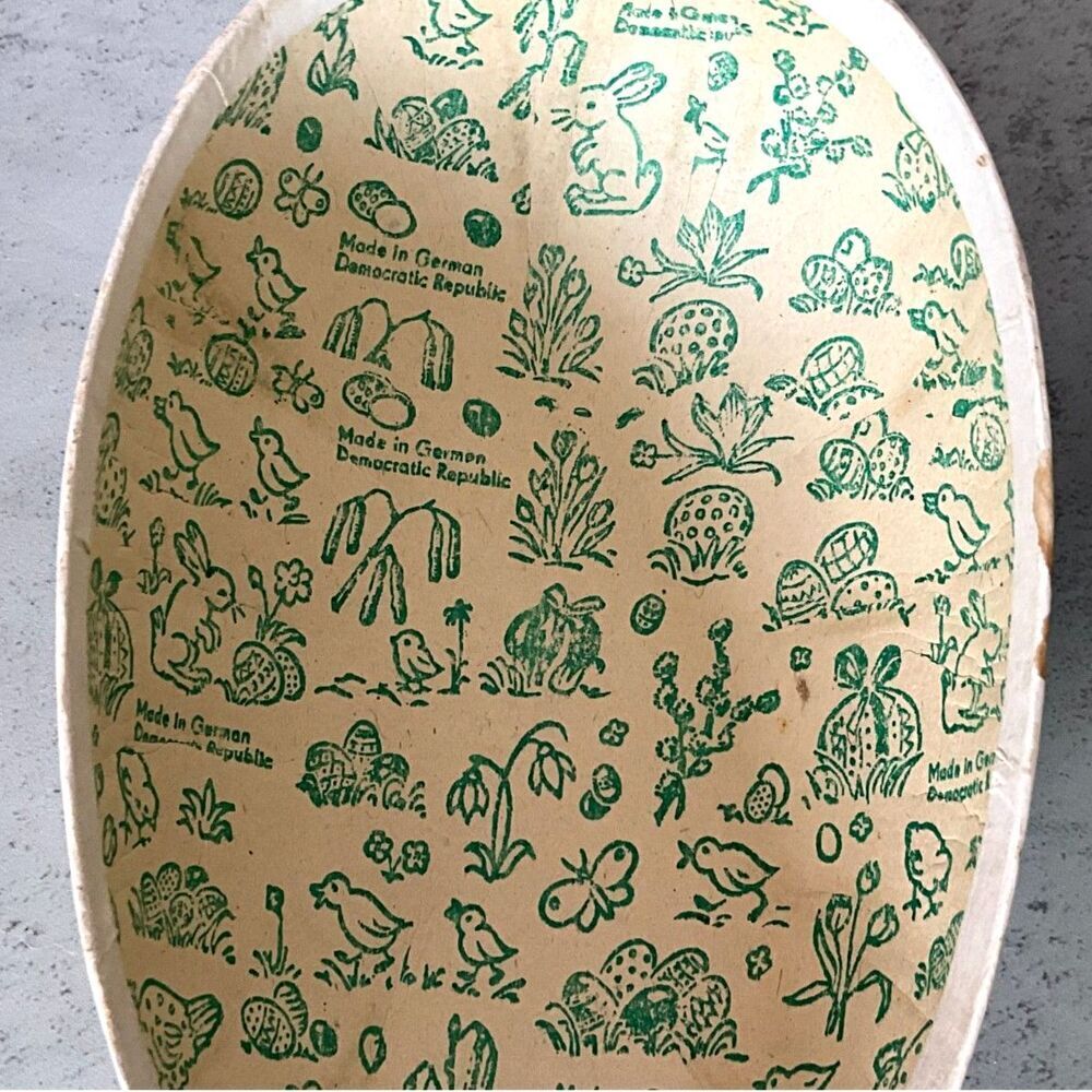 Beautiful vintage German paper mache Easter Egg; German Democratic Republic - Picture 6 of 6